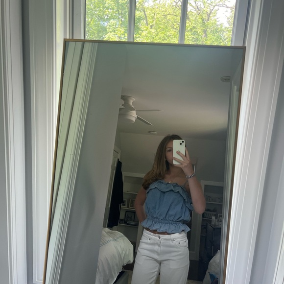 American Eagle Jean Cinched Waist Crop - Picture 3 of 7